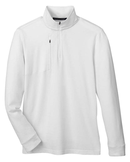 Devon & Jones Men's New Classics® Performance Quarter-Zip Pullover DG400 #color_White