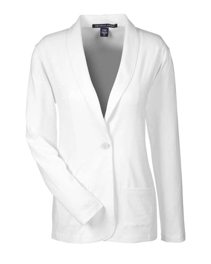 Devon & Jones Women's Perfect Fit™ Shawl Collar Cardigan DP462W #color_White