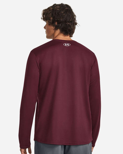 Under Armour Men's Team Tech™ Long Sleeve T-Shirt 1376843 #colormdl_Maroon/ White