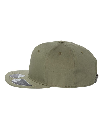 Atlantis Headwear Sustainable Flat Bill Cap JAMES #color_Olive