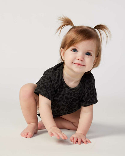 Rabbit Skins Infant Fine Jersey Bodysuit 4424 #colormdl_Black Leopard