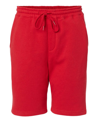 Independent Trading Co. Midweight Fleece Shorts IND20SRT #color_Red