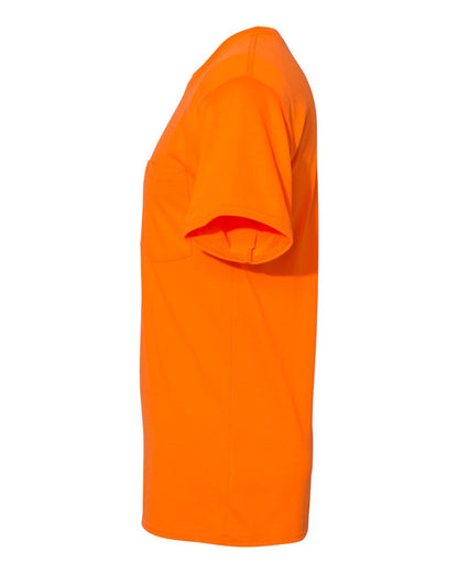 Hanes Unisex Workwear Pocket T-Shirt W110 #color_Safety Orange