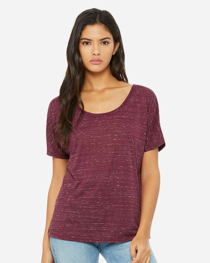 BELLA + CANVAS Women’s Slouchy Tee 8816 #colormdl_Maroon Marble