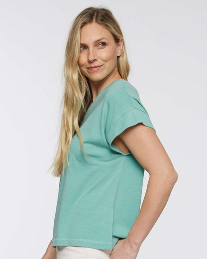 LAT Women's Relaxed Vintage Wash Tee 3502 #colormdl_Washed Saltwater