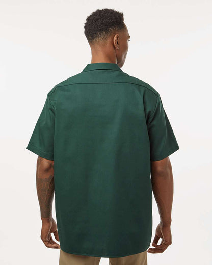 Dickies Men's Tall Short Sleeve Work Shirt 2574T #colormdl_Hunter Green