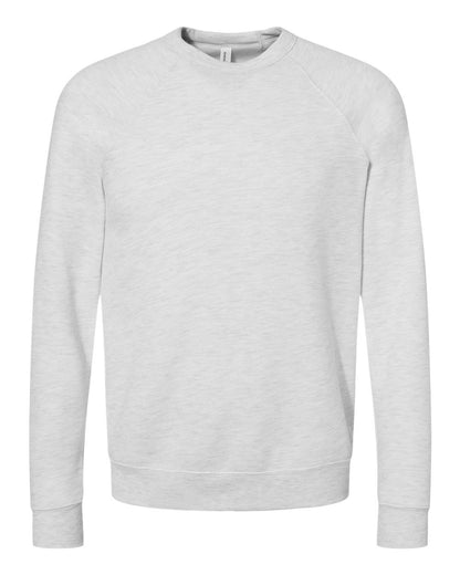 BELLA + CANVAS Unisex Sponge Fleece Raglan Crewneck Sweatshirt 3901 #color_Ash