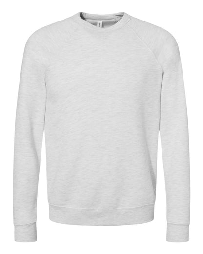 BELLA + CANVAS Sponge Fleece Raglan Crewneck Sweatshirt 3901 #color_Ash