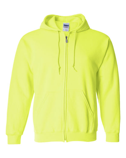 Gildan Unisex Heavy Blend™ Full-Zip Hooded Sweatshirt 18600 #color_Safety Green