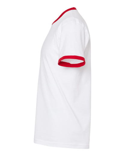 Tultex Fine Jersey Ringer T-Shirt 246 #color_White/ Red