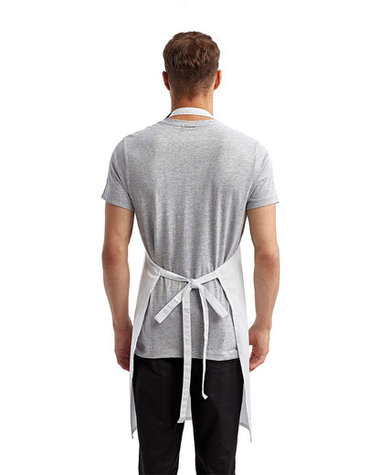 Artisan Collection by Reprime Recycled Pocket Bib Apron RP154 #colormdl_White