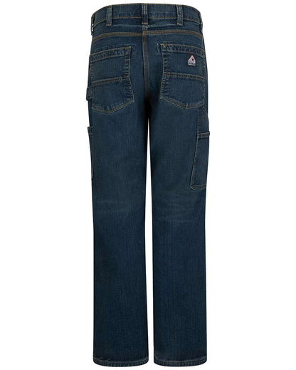 Bulwark Stretch Denim Dungaree Jeans - Extended Sizes PSJ6EXT #color_Sanded Denim - 32I