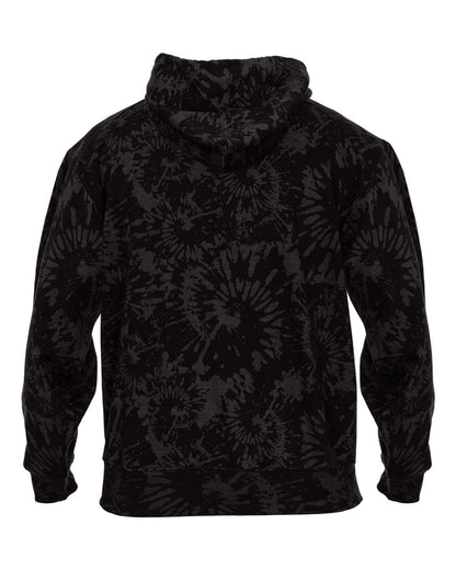 Badger Youth Tie-Dyed Triblend Hooded Sweatshirt 2275 #color_Black Tie-Dye