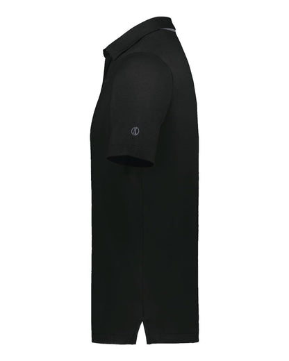 Holloway Men's Eco Revive™ Ventura Soft Knit Polo 223554 #color_Black
