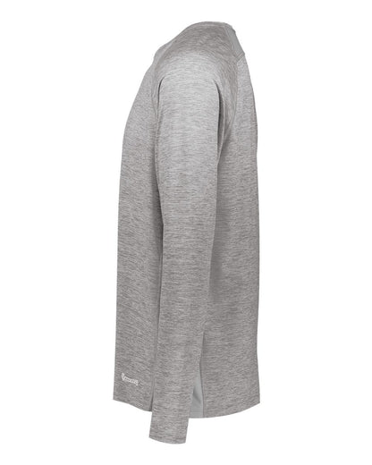Holloway Youth Electrify CoolCore® Long Sleeve T-Shirt 222670 #color_Athletic Grey Heather