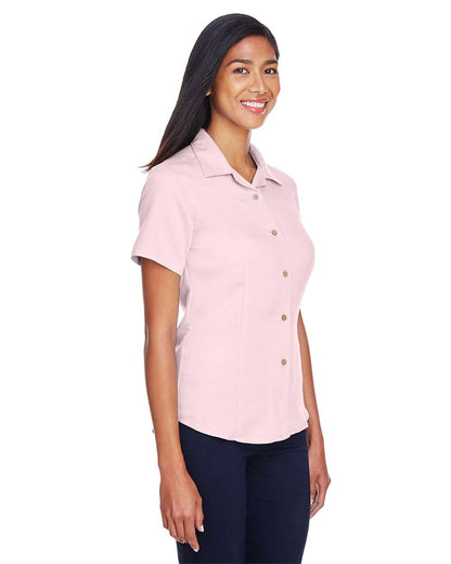 Harriton Women's Bahama Cord Camp Shirt M570W #colormdl_Blush