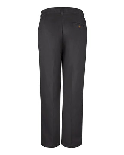 Red Kap Women's Extended Sizes Plain Front Cotton Pants PC45EXT #color_Black - Unhemmed