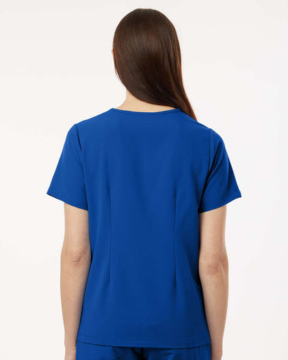 Jaanuu Women's Rhena Essential 1-Pocket Scrub V-Neck Top W10001 #colormdl_Royal Blue