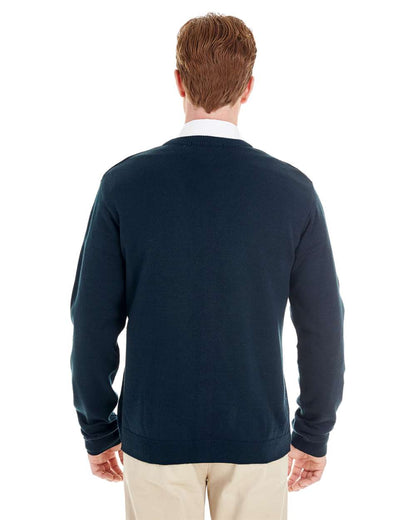 Harriton Men's Pilbloc™ V-Neck Button Cardigan Sweater M425 #colormdl_Dark Navy