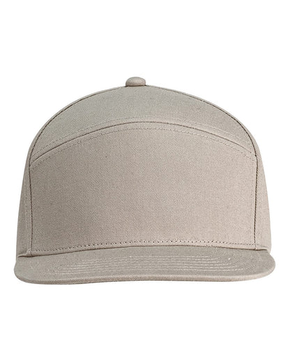 Big Accessories Hybrid Flat Bill Cap BA709 #color_Light Khaki