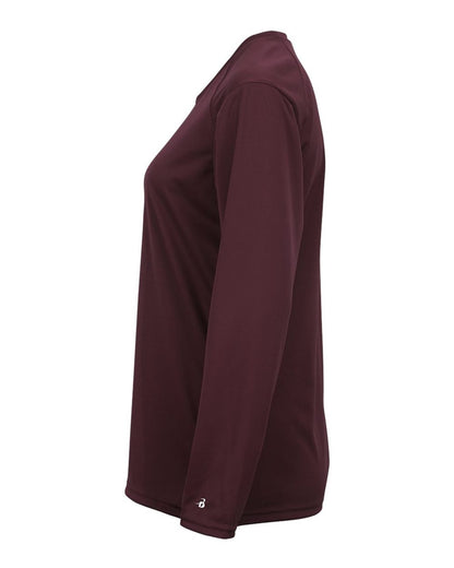 Badger Women's B-Core Long Sleeve T-Shirt 4164 #color_Maroon