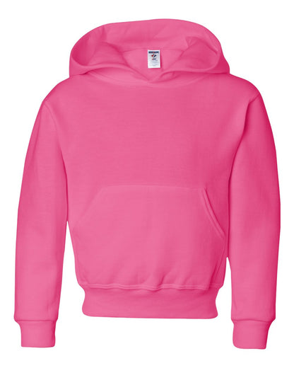 JERZEES Youth NuBlend® Hooded Sweatshirt 996YR #color_Neon Pink