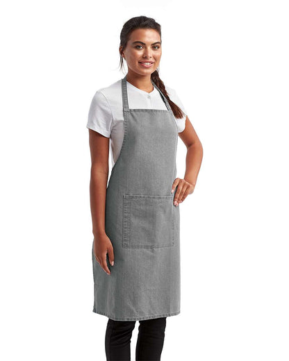 Artisan Collection by Reprime Recycled Pocket Bib Apron RP154 #colormdl_Grey Denim