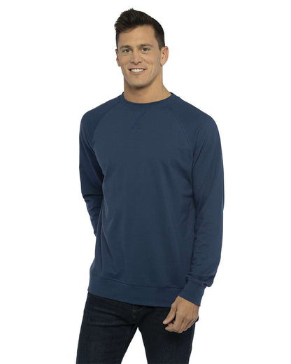 Next Level Unisex Laguna Raglan Crewneck Sweatshirt 9000 #colormdl_Cool Blue