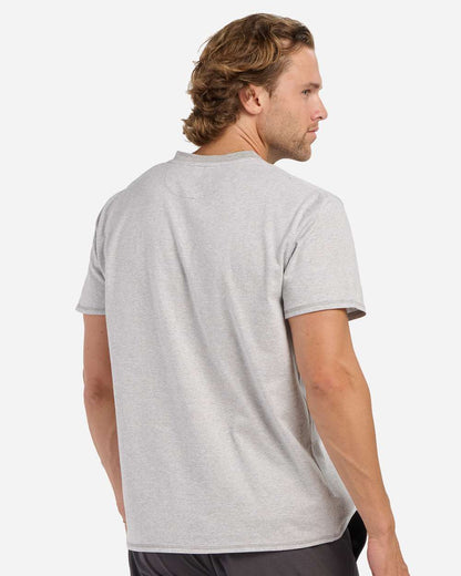 Boxercraft Men's Striped V-Notch T-Shirt BM2401 #colormdl_Oxford Heather/ White