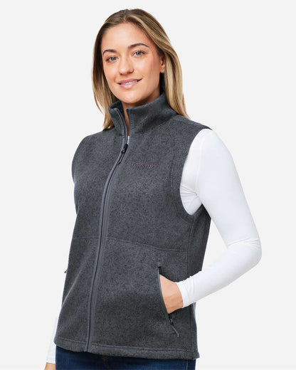 Marmot Women's Drop Line Fleece Vest M16251 #colormdl_Steel Onyx Heather