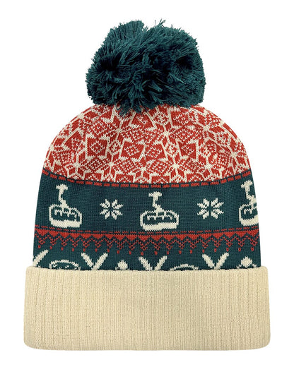 LOCALE Grand Recycled Beanie GRNDSR #color_Nordic Chairlift/ Beige