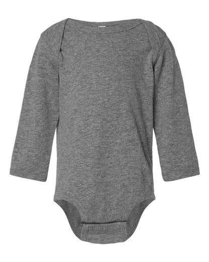Rabbit Skins Infant Fine Jersey Long Sleeve Bodysuit 4421 #color_Granite Heather