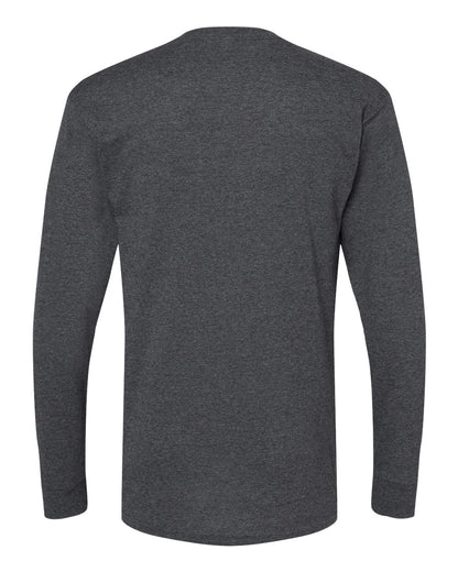 M&O Unisex Gold Soft Touch Long Sleeve T-Shirt 4820 #color_Dark Heather