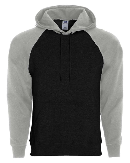 Holloway Men's Athletic Fleece Banner Hooded Sweatshirt 229179 #color_Black/ Athletic Heather