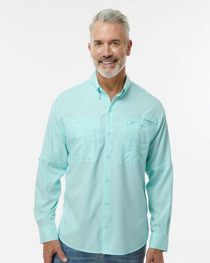Paragon Men's Kitty Hawk Performance Fishing Shirt 702 #colormdl_Aqua Blue
