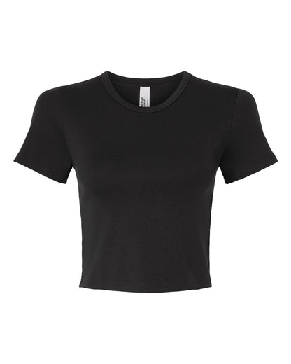 American Apparel Women's Baby Rib Cropped Tee BR210 #color_Black