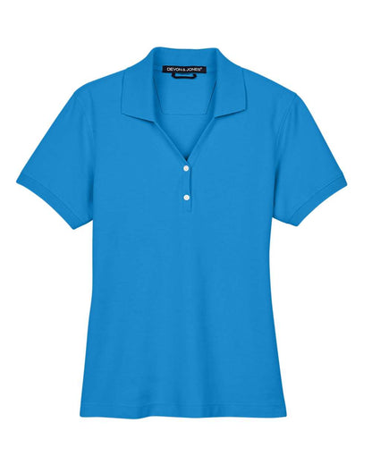 Devon & Jones Women's Pima Piqué Polo D100W #color_French Blue