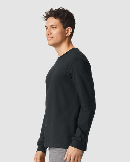 Gildan Softstyle® CVC Long Sleeve T-Shirt 67400 #colormdl_Pitch Black