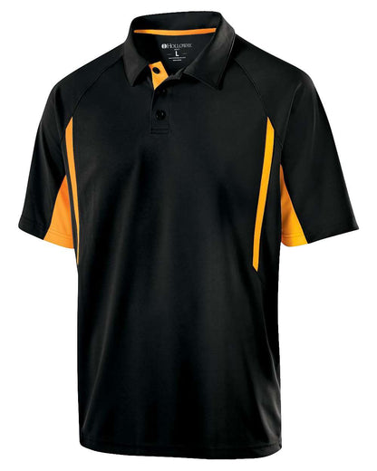 Holloway Men's Two-Tone Avenger Polo 222530 #color_Black/ Light Gold
