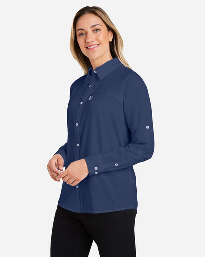 HUK Women's Tide Point Long Sleeve Shirt H615006 #colormdl_Naval Academy