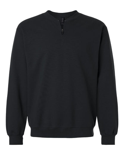 Gildan Unisex Softstyle® Midweight 1/4 Zip Sweatshirt SF008 #color_Black