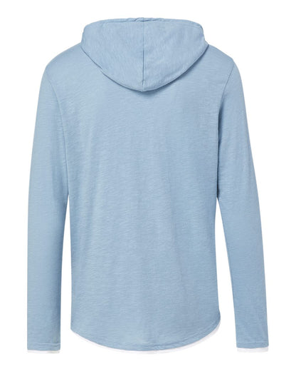 MV Sport Unisex Miles Slub Hooded Long Sleeve T-Shirt 24401 #color_Light Denim Heather