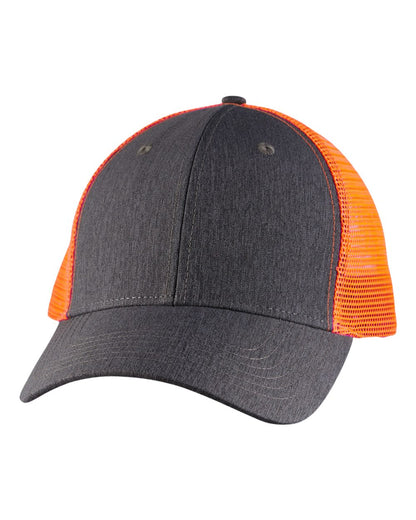 Big Accessories Sport Trucker Cap BA540 #color_Black/ Neon Orange