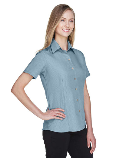 Harriton Women's Barbados Textured Camp Shirt M560W #colormdl_Cloud Blue