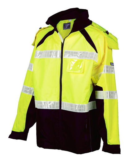 Kishigo Unisex Premium Brilliant Series® Rainwear Jacket RWJ112 #color_Lime