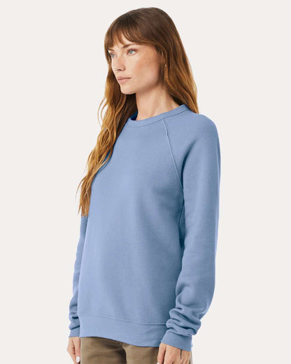 BELLA + CANVAS Sponge Fleece Raglan Crewneck Sweatshirt 3901 #colormdl_Lavender Blue