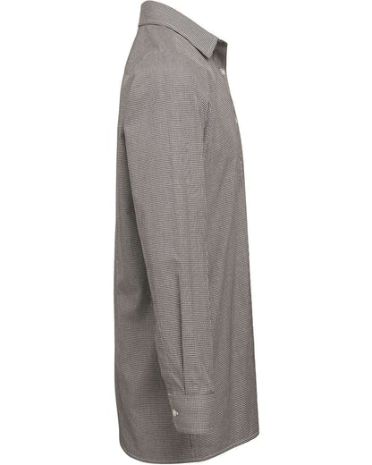 Artisan Collection by Reprime Men's Microcheck Gingham Cotton Shirt RP220 #color_Black/ White