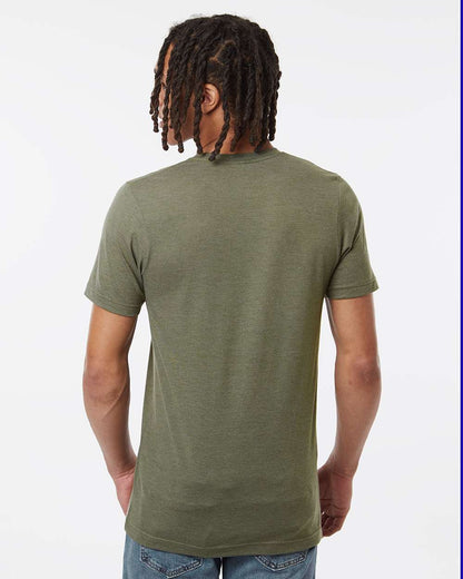 Tultex Combed CVC T-Shirt 602CVC #colormdl_Heather Military Green