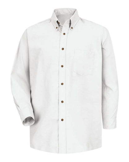 Red Kap Men's Poplin Dress Shirt SP90 #color_White - Sleeve 36/37