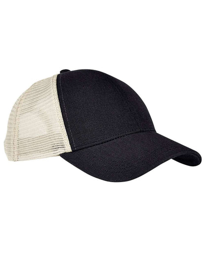 econscious Hemp Blend Trucker Cap EC7093 #color_Black/ Oyster